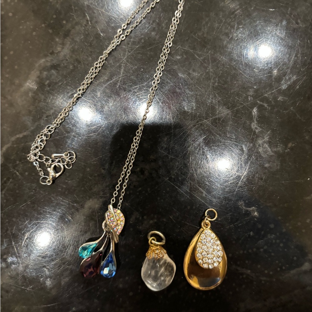 Lot of 1 necklace & 2 pendants from estate sale